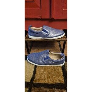 NEW Monkey Feet Sze 39 W 8.5 Blue Sparkle Comfort Shoes Tennis Athletic Walking